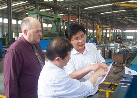 5月8日美國客商來我司參觀考察！